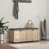 vidaXL Halbank met kussen met opslag Sonoma Eiken 100 x 38 x 46 cm