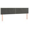 vidaXL Hoofdborden 160x5x78/88 cm fluweel donkergrijs