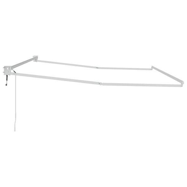 vidaXL Elektrisch uitschuifbaar zonnescherm frame Wit 4 x 2 m