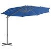 vidaXL Zweefparasol met stalen paal 300 cm azuurblauw