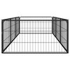 vidaXL Hondenkennel 8 panelen 100x50 cm gepoedercoat staal zwart