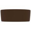 vidaXL Wastafel rond 40x15 cm keramiek mat donkerbruin