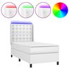 vidaXL Boxspring met matras en LED kunstleer wit 100x200 cm