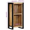 vidaXL Bedside Cabinet Bruin 40 x 30 x 80 cm Massief mangohout