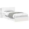 vidaXL Bedframe met opslag met lade Wit 75 x 190 cm Bewerkt hout