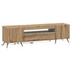 vidaXL LED tv-meubel Artisanaal eiken Bewerkt hout
