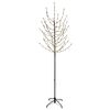 vidaXL LED Kerstboom Zwart 47 x 210 cm Staal 180 LED's