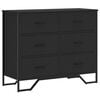 vidaXL Ladekast 91x35,5x74,5 cm bewerkt hout zwart