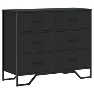 vidaXL Ladekast 91x35,5x74,5 cm bewerkt hout zwart