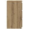 vidaXL Nachtkastjes 2 st 40x35x62,5 cm bewerkt hout artisanaal eiken