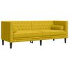 vidaXL 2-delige Loungeset Chesterfield met bolsters fluweel geel