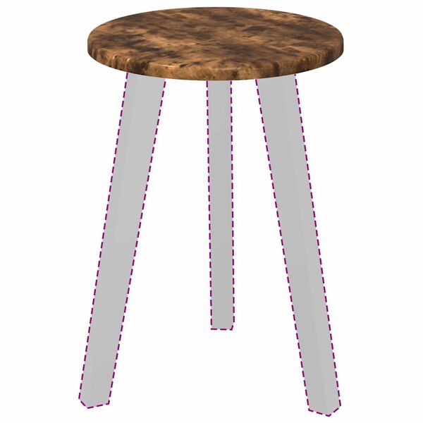 vidaXL Tafelblad Gerookt eiken 30 x 30 x 1,5 cm Bewerkt hout