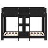 vidaXL Bunk Bed voor Kinderen Zwart Eiken 80 x 160 cm Bewerkt hout