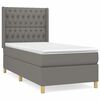 vidaXL Boxspring met matras stof donkergrijs 90x200 cm