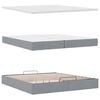 vidaXL Ottoman bed met matras 200x200 cm stof lichtgrijs