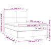 vidaXL Boxspring met matras stof lichtgrijs 140x190 cm