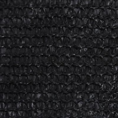 vidaXL Zonnezeil 160 g/m² 3,5x3,5x4,9 m HDPE zwart