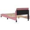 vidaXL Bedframe met hoofdeinde "Dover" 80x200 cm fluweel roze