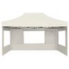 vidaXL Partytent inklapbaar met wanden 4,5x3 m aluminium crème