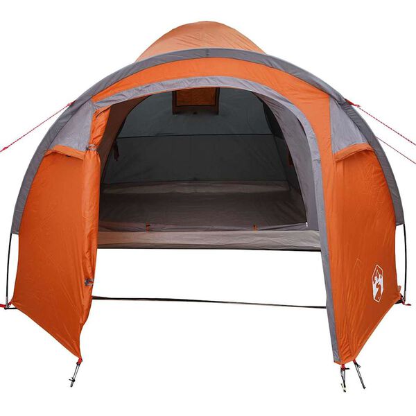 vidaXL Koepeltent met dak Anders Grijs en Oranje 384 x 254 x 170 cm