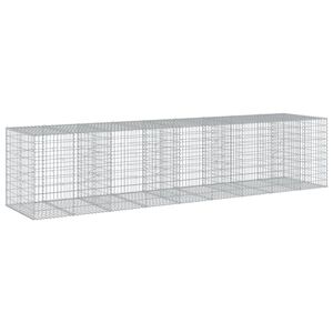 vidaXL Schanskorf 450x100x100 cm gegalvaniseerd ijzer zilverkleurig