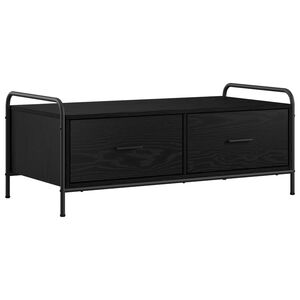 vidaXL Salontafel Zwart eiken 99,5 x 49 x 41 cm Bewerkt hout
