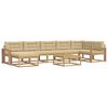 vidaXL Buiten bankenset 8 st Wit en Beige