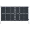 vidaXL Tuinpoort staal 400x175 cm antraciet