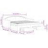 vidaXL Slaapbank onderschuifbed en lades 90x190 cm stof donkergrijs