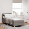 vidaXL Boxspringbed met matras met hoofdeinde Taupe 80 x 200 cm Stof