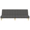 vidaXL Slaapbank 2-zits stof donkergrijs