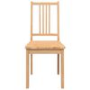 vidaXL Eetkamerstoelen 2 st massief hout naturel rubber