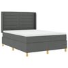 vidaXL Boxspringbed met matras Donkergrijs 140 x 190 cm Stof