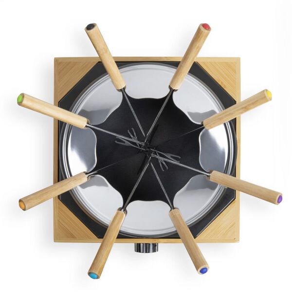 Livoo Fonduepan 8-persoons 2 L 800 W zwart en houtkleurig