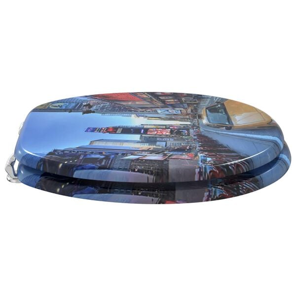 vidaXL Toiletbrillen met deksels 2 st New York MDF