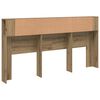 vidaXL Hoofdbordkast 200x18,5x102,5 cm bewerkt hout artisanaal eiken