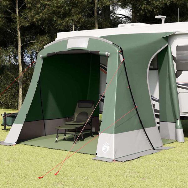 vidaXL Achterkleptent met dak Groen 285 x 255 x 245 cm taft