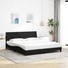 vidaXL Bedframe zonder matras "Hanko" stof zwart 180x200 cm