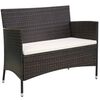 vidaXL Tuinbank 106 cm poly rattan bruin