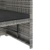 vidaXL 5-delige Loungeset met kussens poly rattan grijs