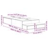 vidaXL Opbergbedframe met lade Grijs Sonoma 75 cm Bewerkt hout