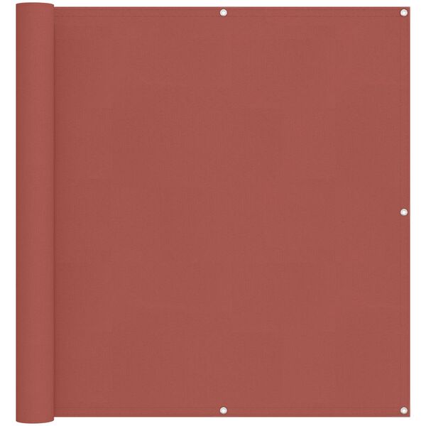 vidaXL Balkon Scherm Terracotta 110 x 700 cm Oxford Stof
