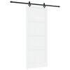 vidaXL Schuifdeur ORKDAL 93 x 232 cm Bewerkt hout Wit en zwart