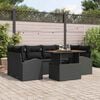 vidaXL Tuin Sofa Set met kussen 7 pcs Zwart