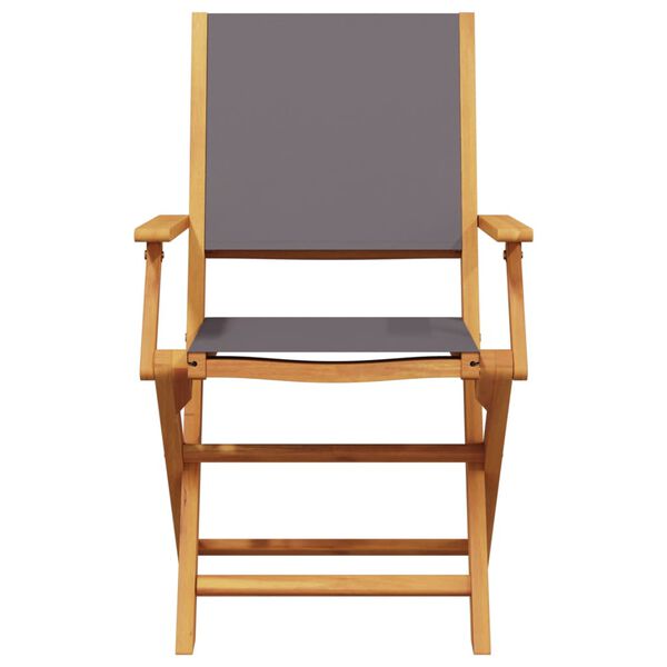 vidaXL 5-delige Tuinset massief hout en stof antracietkleurig