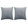 vidaXL 2-delige Sierkussenset 45x45 cm stof grijs