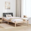 vidaXL Bedframe Bruin en donkergrijs 90 x 200 cm Massief grenenhout