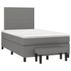 vidaXL Boxspring met matras stof donkerbruin 120x190 cm