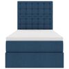 vidaXL Opbergbed met LED met matras Blauw 100 x 200 cm Polyester