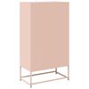 vidaXL Hoge kast 68x39x123 cm staal roze